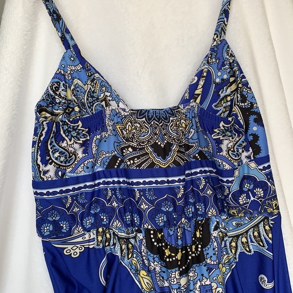 Just For Wraps Blue patterned Maxidress - Picture 3 of 5